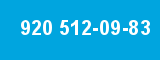 920 512-09-83